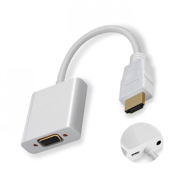 Hdmi To Vga Kablo Ps3 Ps4 Xbox Raspberry Pi Uydu Receiver Uyumlu - 5