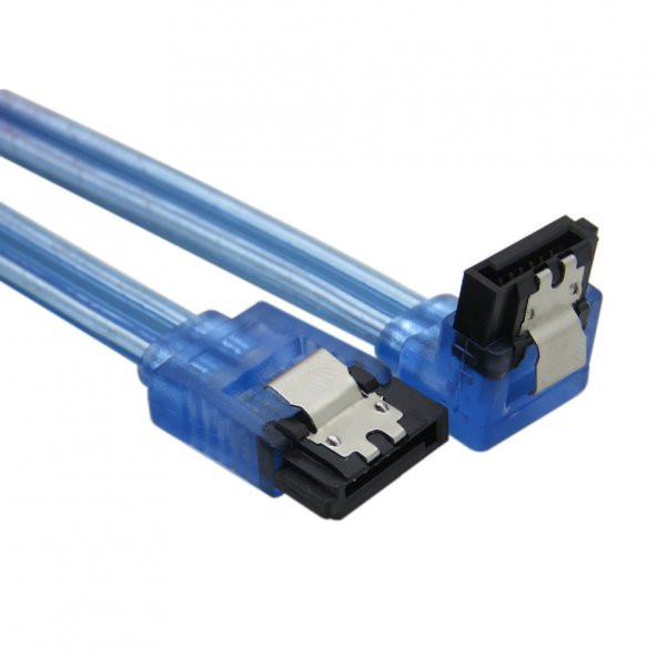 50Cm Sata 3.0 Data Kablosu Mavi L Model Kablo Metal Kilitli ürün görseli 1