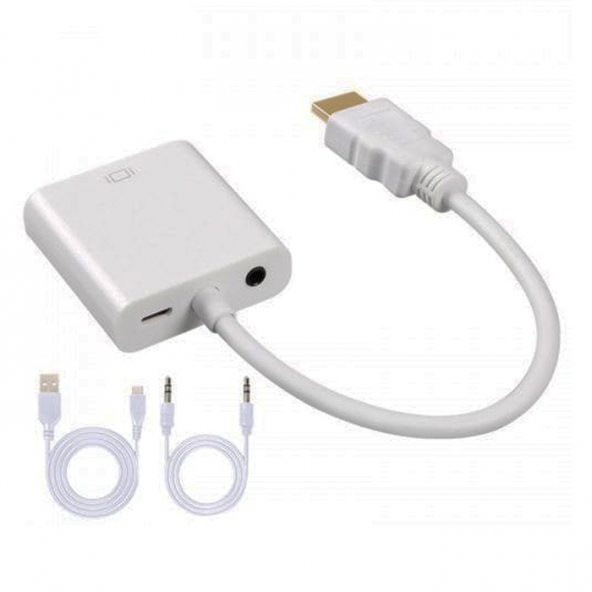 Hdmi To Vga Kablo Ps3 Ps4 Xbox Raspberry Pi Uydu Receiver Uyumlu - 8