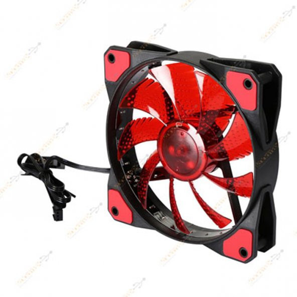 12Cm Soğutucu Kasa Fanı 15 Ledli Performans Kasa Fanı 12 Cm - Resim 3