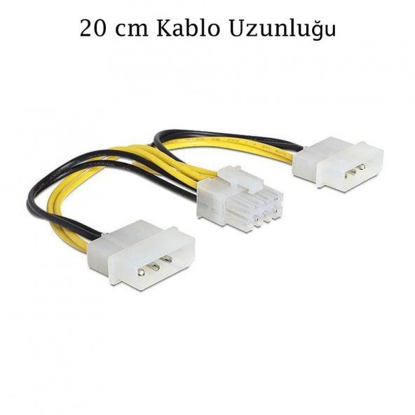 8 Pin Anakart Power Güç Kablosu - Özel Üretim Bakır Isınma Yapmaz - Resim 4