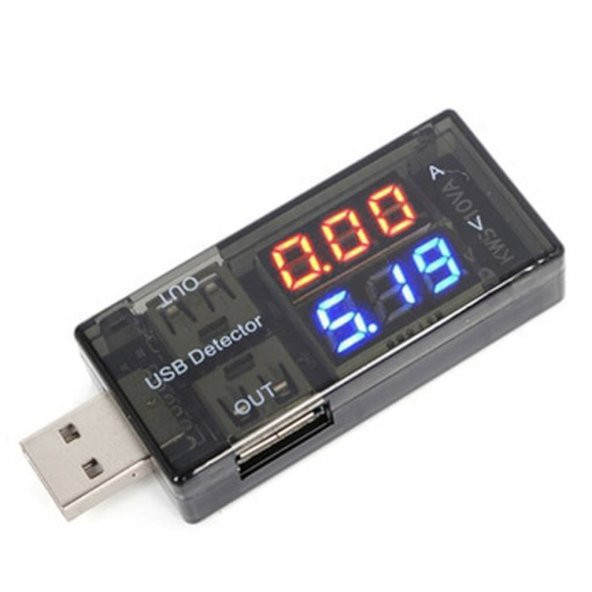 Usb Voltmetre, Usb Ampermetre, Usb Akım Ölçer - Çift Usb Çıkışlı N11.4047