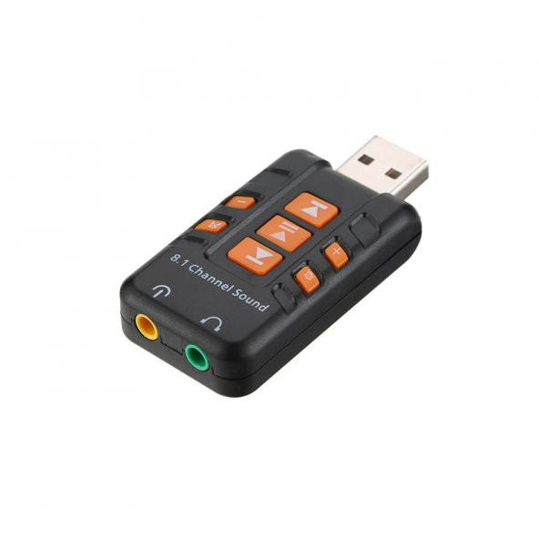 Wozlo 8.1 USB Virtual Sound 3D Ses Kartı - Usb Harici Ses Kartı Chipli