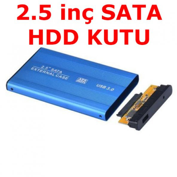 2.5 İnç Sata Harddisk Kutusu - Sata Hdd Kutu - Mavi Renk - Resim 3