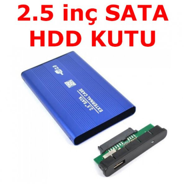 2.5 İnç Sata Harddisk Kutusu - Sata Hdd Kutu - Mavi Renk - Resim 8