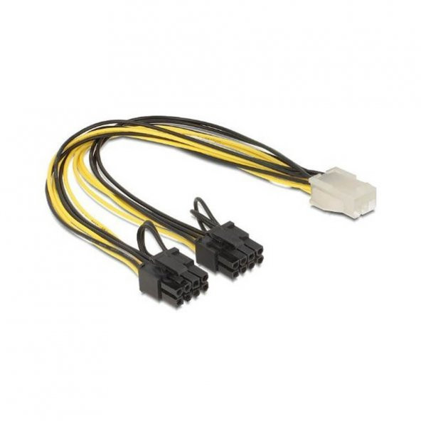 6 Pin To 2 X 8 Pin Pci-E Ekran Kartı Power Çevirici Bakır Kablo - 2