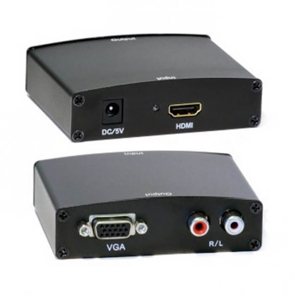 Hdmi To Vga Çevirici+R/L Audio Converter Ses ve Görüntü Çevirici - 3