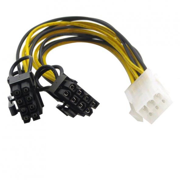 6 Pin To 2 X 8 Pin Pci-E Ekran Kartı Power Çevirici Bakır Kablo - 4