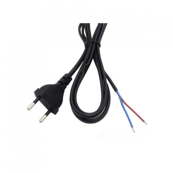 Power Kablo 2X0.75Mm 1 Metre Uzatma 2 Pin Teyp Fişi Uçu Açık - 3
