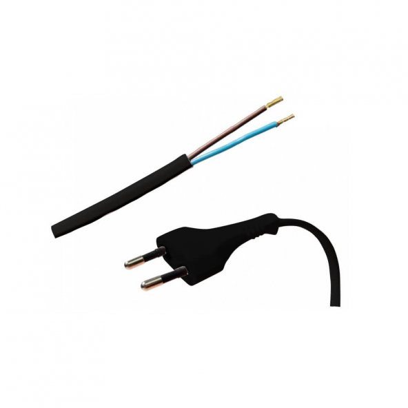 Power Kablo 2X0.75Mm 1 Metre Uzatma 2 Pin Teyp Fişi Uçu Açık - 4