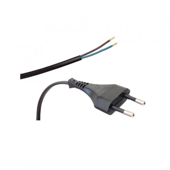 Power Kablo 2X0.75Mm 1 Metre Uzatma 2 Pin Teyp Fişi Uçu Açık - 5