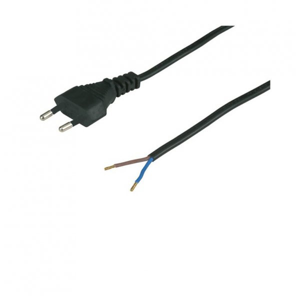 Power Kablo 2X0.75Mm 1 Metre Uzatma 2 Pin Teyp Fişi Uçu Açık - 6
