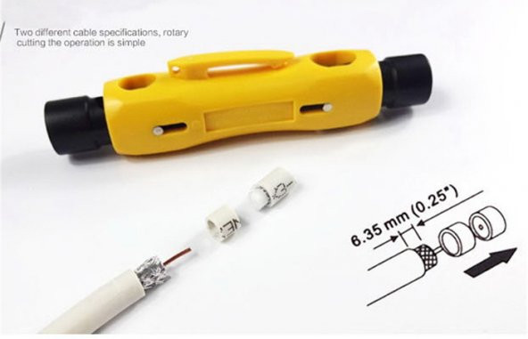 Kablo Soyucu Sıyırıcı Koaksiyel Rg11-Rg6-Rg56 Universal Kablosu - 4