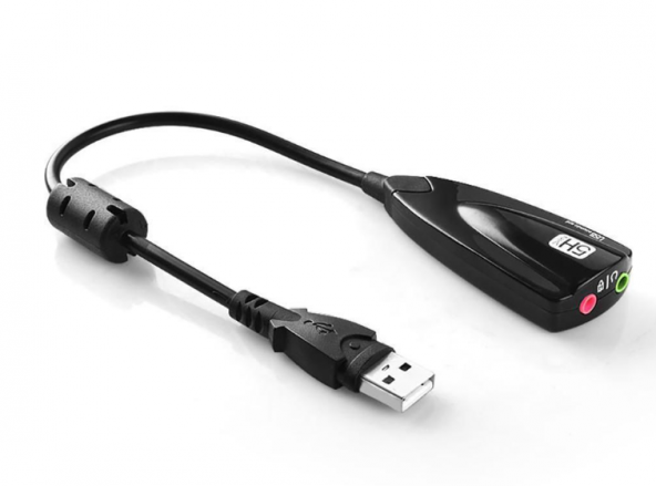 7.1 USB 12 Kanal 64 Bit 5Hv2 Destekli Kablolu Audio Çevirici Harici Ses Kartı