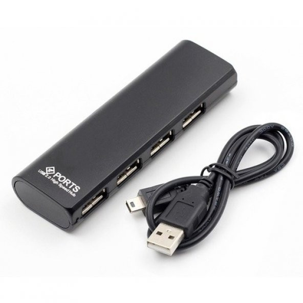 4 Port Usb 2.0 Çoklayıcı Hub Mini Usb Girişli Slim Usb Çoğaltıcı (552687097) - 2