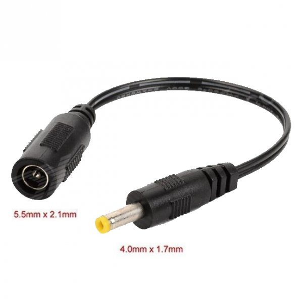 5.5 2.1Mm To 4.0 1.7Mm Soket Çevirici Power Adaptör Kablosu