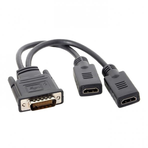 Dms-59 Pin Erkek To 2 Hdmi 1.4 Hdtv Dişi Splitter Uzatma Kablo - 3