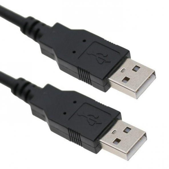 3 Metre Usb Erkek Erkek Kablo - Usb 2.0 Siyah Iki Ucu Erkek Kablo