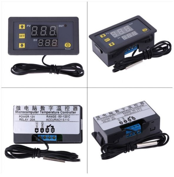 W3230 Röle Çıkışı Dijital Sıcaklık Kontrol Cihazı 20A 24V - 4