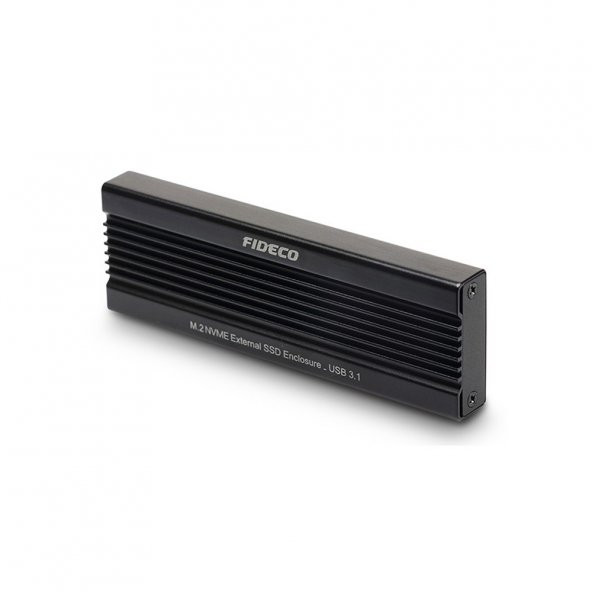 Fideco USB 3.1 Gen2 Type-C to M.2 PCIe NVMe SSD Harddisk Kutusu Siyah - 2