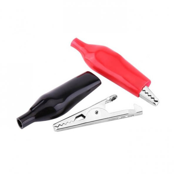 Timsah Ağızlı Klips Krokodil 2li Set Kırmızı Siyah 2.8 CM - Resim 5