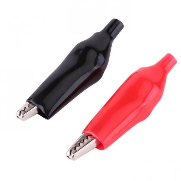 Timsah Ağızlı Klips Krokodil 2li Set Kırmızı Siyah 4.5 CM - Resim 2