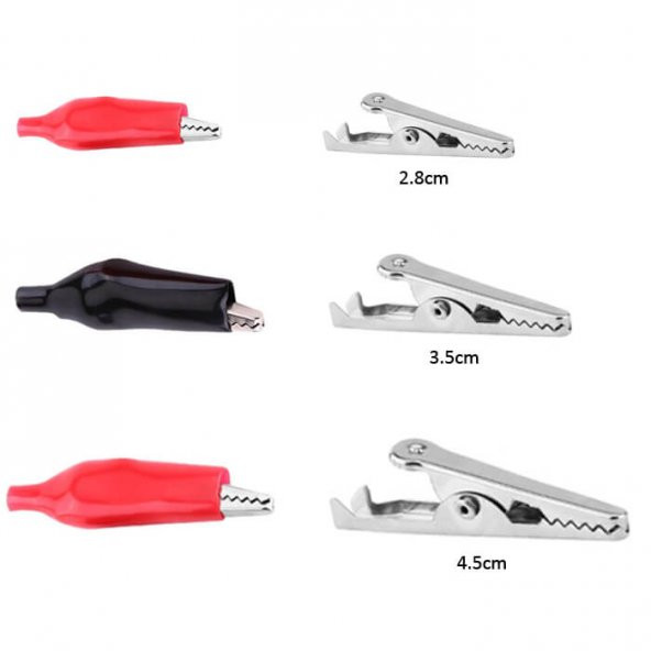 Timsah Ağızlı Klips Krokodil 2li Set Kırmızı Siyah 2.8 CM - Resim 7