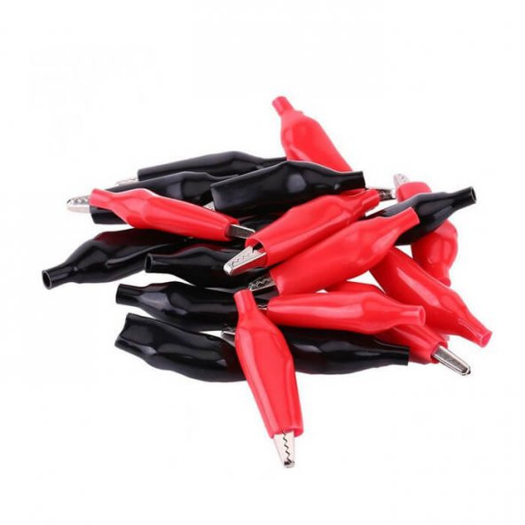 Timsah Ağızlı Klips Krokodil 2li Set Kırmızı Siyah 2.8 CM - Resim 8