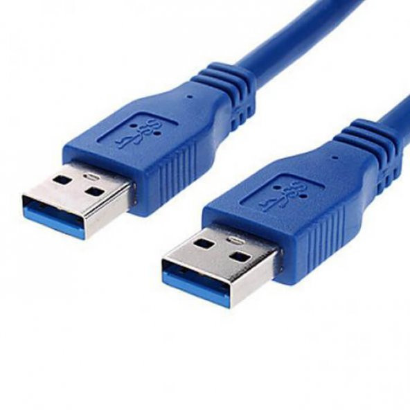 Usb 3.0 Erkek Erkek Kablo Mavi - Iki Ucu Erkek Usb Kablo - 3 Mt - 6