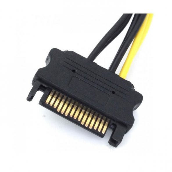 Sata To 6+2 Pin 8 Pin Ekran Kartı Power Çevirici Kablo Bakır 20Cm - Resim 4
