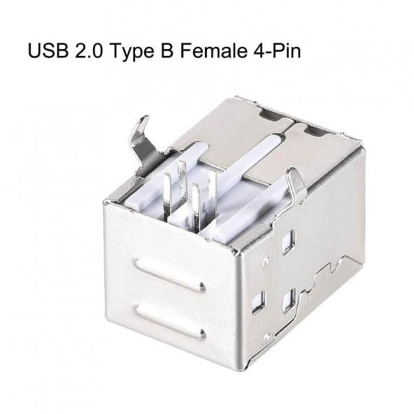 Koodmax-Usb B Tipi Dişi Konnektör - Lehim Tip - Yazıcı Kablosu Dişi Soket - Resim 2