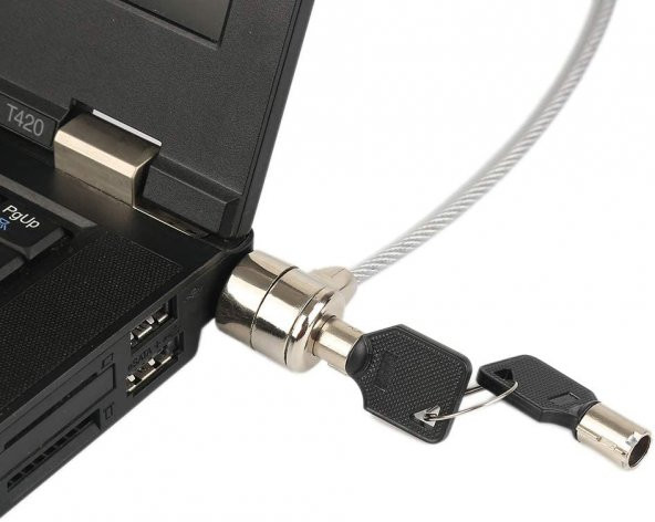 Anahtarlı Notebook Laptop Kilidi - 1.2 Metre - Resim 4