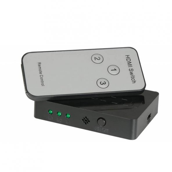 Hdmi Çoklayıcı 3 Port 1080P - Uzaktan Kumandalı Hdmi Switch - 2