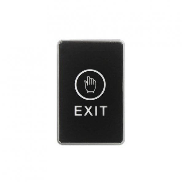Bas Aç Dokunmatik Çıkış Butonu Exit Mavi Led Sıva Üstü 86x50Mm - Resim 2