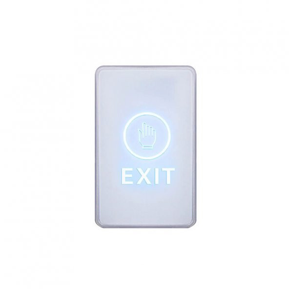 Bas Aç Dokunmatik Çıkış Butonu Exit Mavi Led Sıva Üstü 86x50Mm - Resim 5