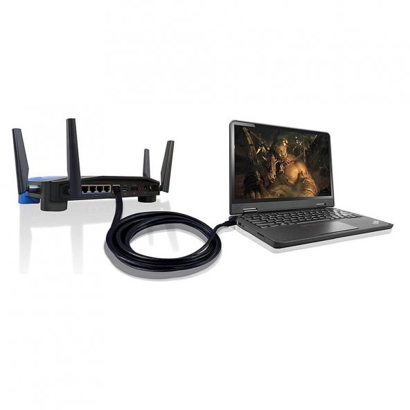 20 Metre Cat7 Patch Kablo - Cat 7 Stp Ethernet Kablosu - Internet - Resim 6