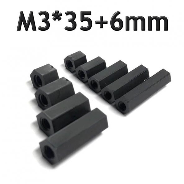 Koodmax-M3 X 35Mm Plastik Aralayıcı Distans M3*35+6Mm - Dişi * Dişi
