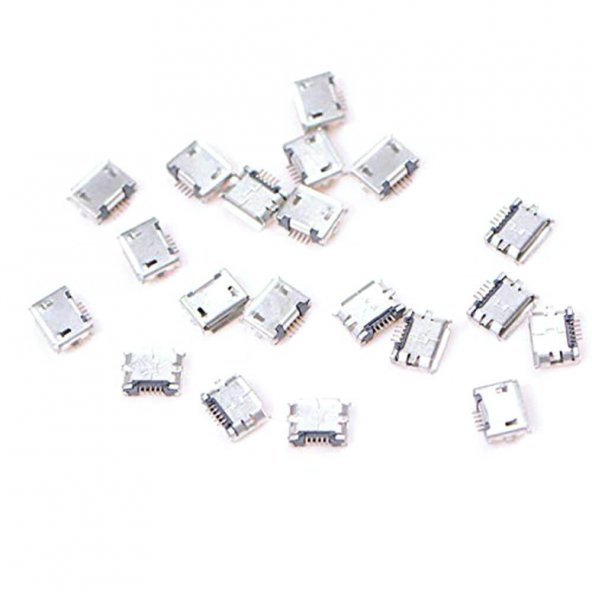 Koodmax-Micro Mikro Usb 5 Pin B Tipi Dişi Şase Konnektör Lehim Tipi 10Lu - Resim 6