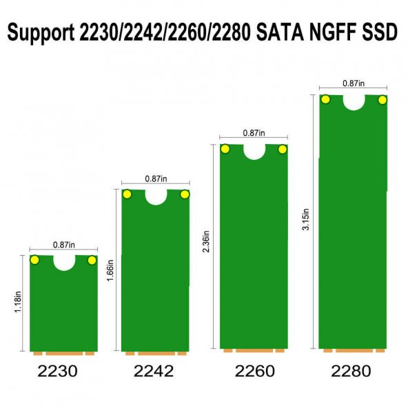 M.2 Ngff To Usb 3.0 Ssd Sata Hdd Harddisk Kutusu - Aliminyum Mavi - 5