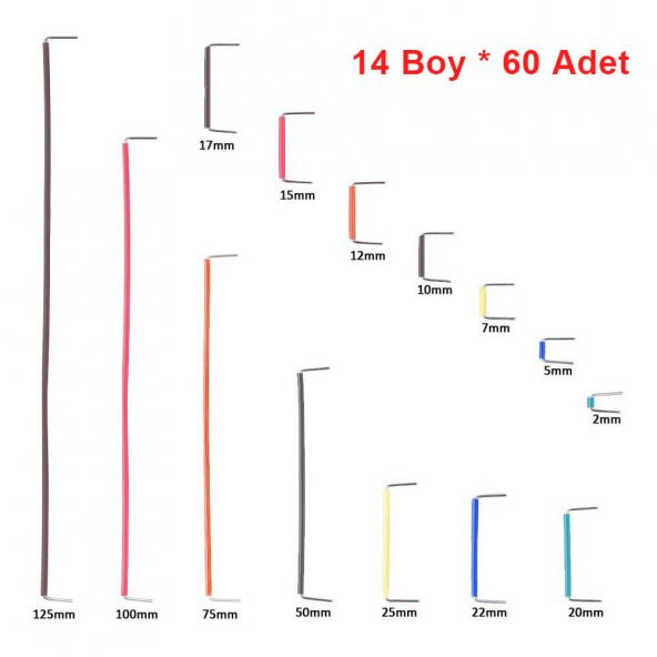Koodmax-840 Adet 14 Boy Breadboard Jumper Uçları Açık Kesilmiş Tel Kablo - 3