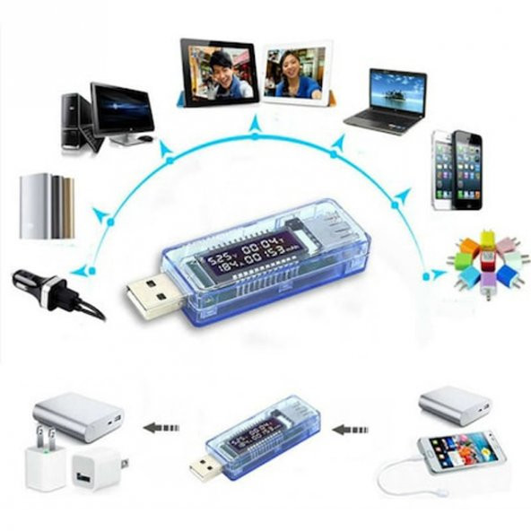 Koodmax-Usb Voltmetre, Ampermetre Voltaj Akım Gerilim Ölçer - 1
