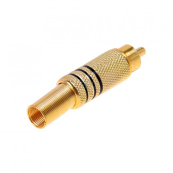 Rca Erkek Tos Jak Fiş Metal Yaylı - Siyah Çizgili - 3