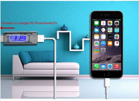 Koodmax-Usb Voltmetre, Ampermetre Voltaj Akım Gerilim Ölçer - 3