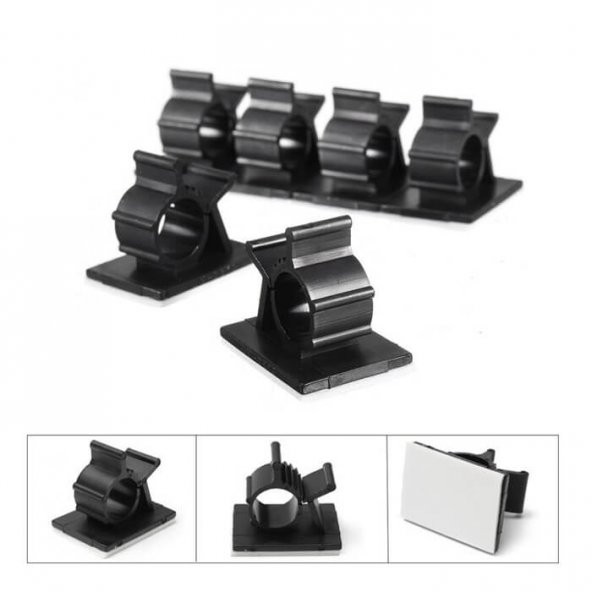 Ly-1013 Kablo Kelepçesi Klipsi Sabitleme Duvar Kablo Tutucu 5Adet N11.1050 - Resim 4