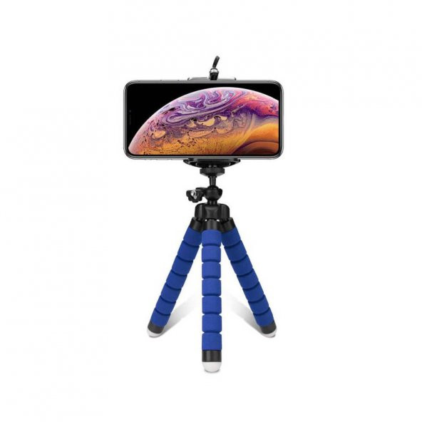 Wozlo 3 Ayaklı Gorilla Ahtapot Kamera Cep Telefonu Tripod Mavi - 2