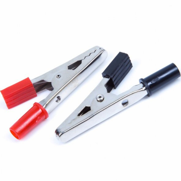 Koodmax-Timsah Ağzı Akü Maşası Kilps Kıskaç Küçük - 2 Adet Kırmızı Siyah ürün görseli