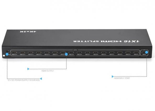 16 Port Hdmi Splitter - 4Kx2K - 3D - Versiyon : 2020 - Full Hd - Resim 7
