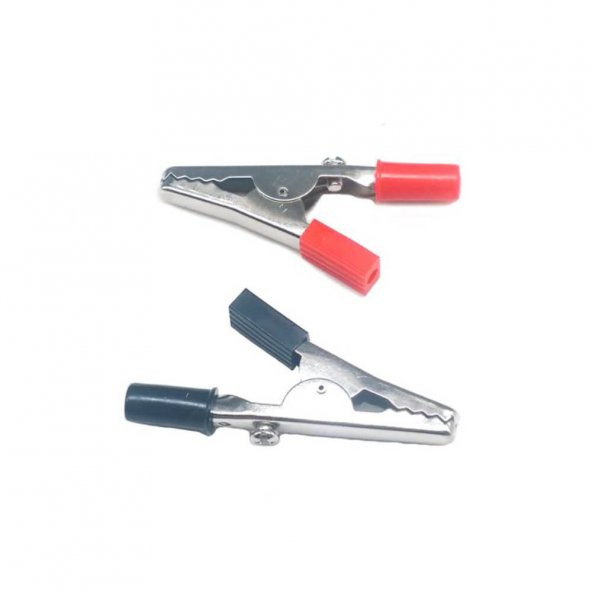 Koodmax-Timsah Ağzı Akü Maşası Kilps Kıskaç Küçük - 2 Adet Kırmızı Siyah - Resim 2