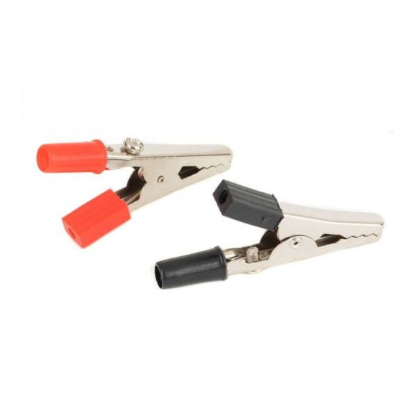 Koodmax-Timsah Ağzı Akü Maşası Kilps Kıskaç Küçük - 2 Adet Kırmızı Siyah - Resim 3