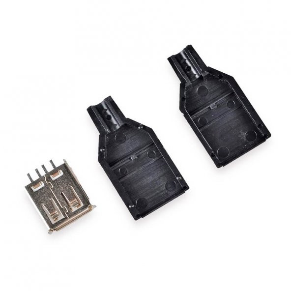 Koodmax-Usb A Dişi Konnektör - Lehim Tipi Plastik - 10Lu Paket